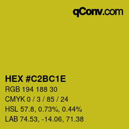 Color code: HEX #C2BC1E | qconv.com