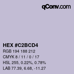 Color code: HEX #C2BCD4 | qconv.com
