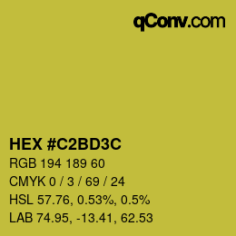 Color code: HEX #C2BD3C | qconv.com