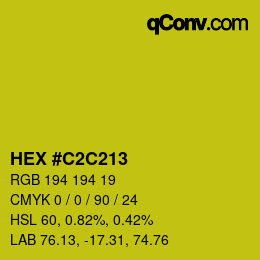 Color code: HEX #C2C213 | qconv.com