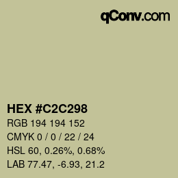 Color code: HEX #C2C298 | qconv.com