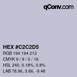 Color code: HEX #C2C2D5 | qconv.com