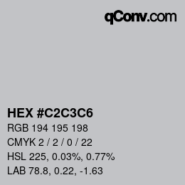 Color code: HEX #C2C3C6 | qconv.com