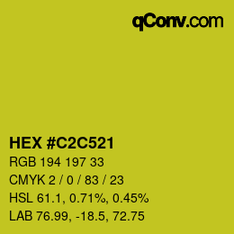 Color code: HEX #C2C521 | qconv.com