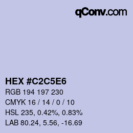 Color code: HEX #C2C5E6 | qconv.com