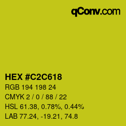 Color code: HEX #C2C618 | qconv.com