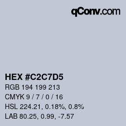 カラーコード: HEX #C2C7D5 | qconv.com