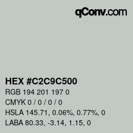 Color code: HEX #C2C9C500 | qconv.com