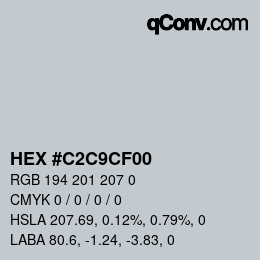 Color code: HEX #C2C9CF00 | qconv.com