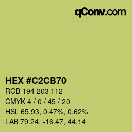 Color code: HEX #C2CB70 | qconv.com