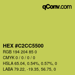 Farbcode: HEX #C2CC5500 | qconv.com