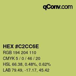 Color code: HEX #C2CC6E | qconv.com