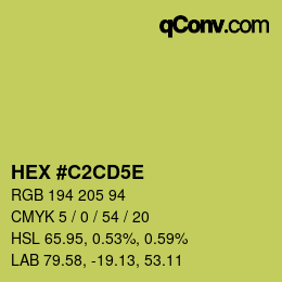 Farbcode: HEX #C2CD5E | qconv.com