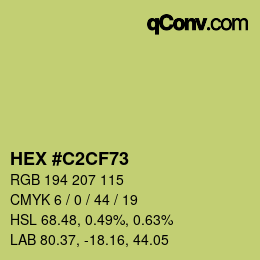Farbcode: HEX #C2CF73 | qconv.com