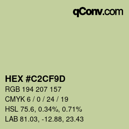 Farbcode: HEX #C2CF9D | qconv.com