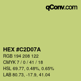 カラーコード: HEX #C2D07A | qconv.com