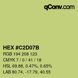 Color code: HEX #C2D07B | qconv.com