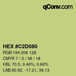 Color code: HEX #C2D080 | qconv.com