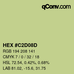 Color code: HEX #C2D08D | qconv.com