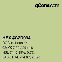 カラーコード: HEX #C2D094 | qconv.com