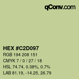 カラーコード: HEX #C2D097 | qconv.com
