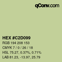 Color code: HEX #C2D099 | qconv.com