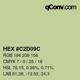 Farbcode: HEX #C2D09C | qconv.com