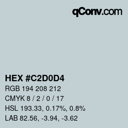 Color code: HEX #C2D0D4 | qconv.com