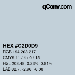 Color code: HEX #C2D0D9 | qconv.com