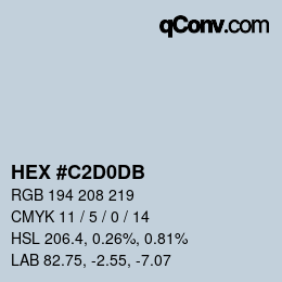 Color code: HEX #C2D0DB | qconv.com