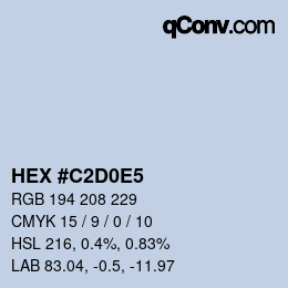 Color code: HEX #C2D0E5 | qconv.com