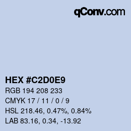 Color code: HEX #C2D0E9 | qconv.com