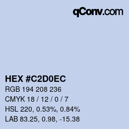Color code: HEX #C2D0EC | qconv.com