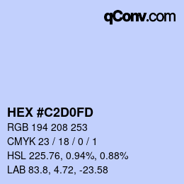 カラーコード: HEX #C2D0FD | qconv.com