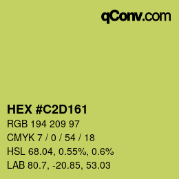 Código de color: HEX #C2D161 | qconv.com