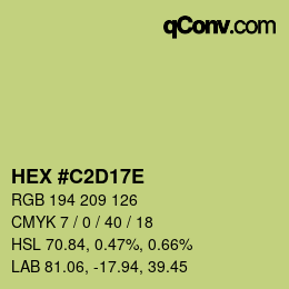 Color code: HEX #C2D17E | qconv.com