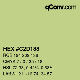 Color code: HEX #C2D188 | qconv.com