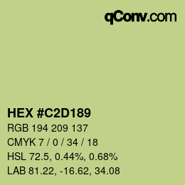 Color code: HEX #C2D189 | qconv.com