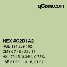 Color code: HEX #C2D1A2 | qconv.com