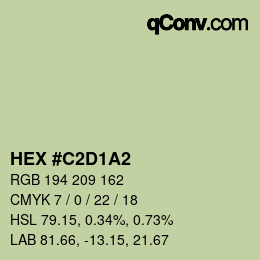 カラーコード: HEX #C2D1A2 | qconv.com