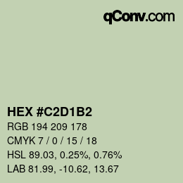 Farbcode: HEX #C2D1B2 | qconv.com