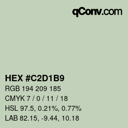 カラーコード: HEX #C2D1B9 | qconv.com