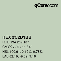 Color code: HEX #C2D1BB | qconv.com