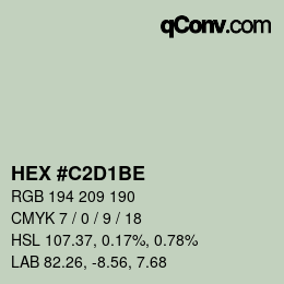 Color code: HEX #C2D1BE | qconv.com