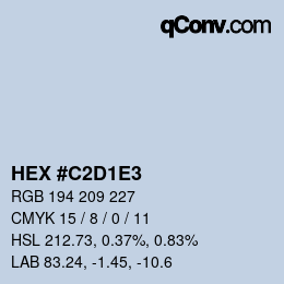 Color code: HEX #C2D1E3 | qconv.com