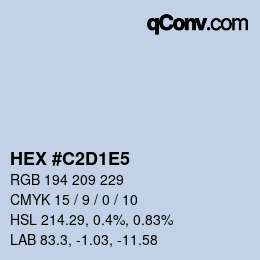Color code: HEX #C2D1E5 | qconv.com