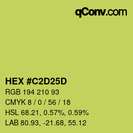 Color code: HEX #C2D25D | qconv.com