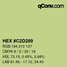 Color code: HEX #C2D289 | qconv.com