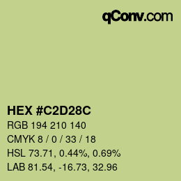 Color code: HEX #C2D28C | qconv.com