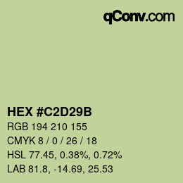 カラーコード: HEX #C2D29B | qconv.com